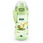 Preview: NUK Flexi Cup Trinklernflasche mit Trinkhalm, 300ml, 12+ Monate, Bagger (grün)