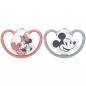 Preview: NUK Disney Mickey Mouse Space Silikon-Schnuller Gr. 1, grau/rot 2er Box