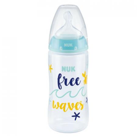 NUK First Choice Plus Babyflasche Beach Edition 300ml mit Trinksauger 6-18m