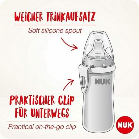 NUK Learner Cup Trinklernbecher Activ Cup SET Edelstahl 125ml+215ml rosa