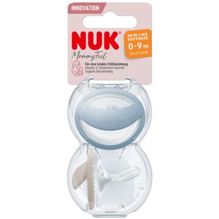 NUK MommyFeel Silikon-Schnuller （blau/grau）