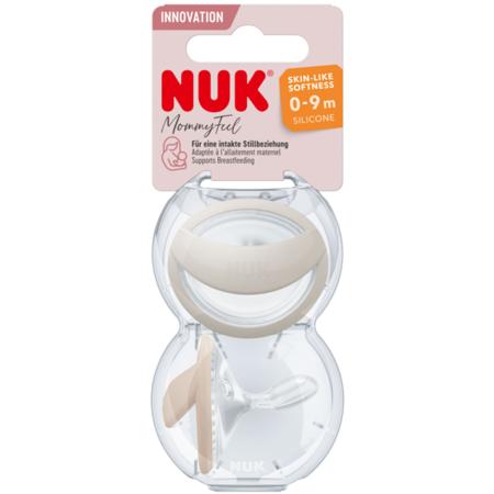 NUK MommyFeel Silikon-Schnuller （grau/beige）