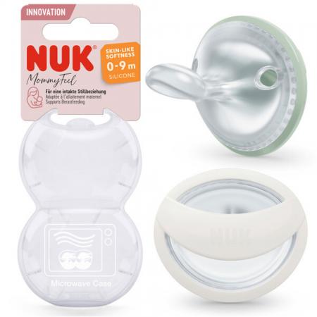 NUK MommyFeel Silikon-Schnuller （grün/weiß）
