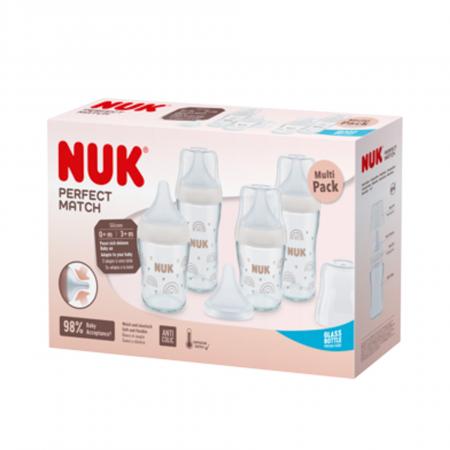 NUK Perfect Match Multipack 4er Glasflaschen-Set