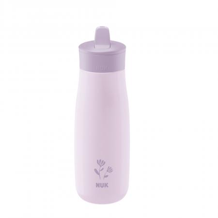 NUK Mini-Me Flip Trinkflasche aus Edelstahl 500ml mit 2in1 Trinkaufsatz lila(flieder)