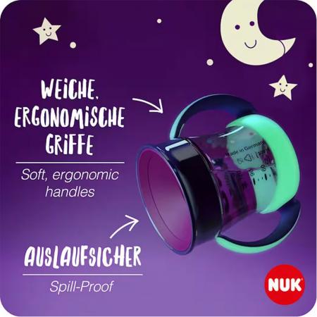Babyflasche NUK Mini Magic cup night mit trainer cup Trinkflasche Vorteil Set