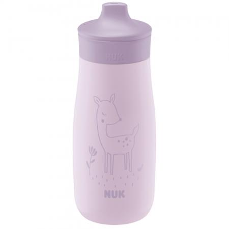 NUK Mini-Me Sip Trinkflasche aus Edelstahl 300ml mit Trinkaufsatz(flieder)