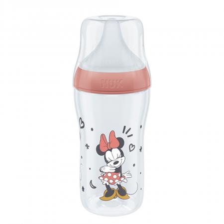 NUK Disney Mickey Mouse Perfect Match Babyflasche 260ml mit Trinksauger Gr. M 3+ M, rot
