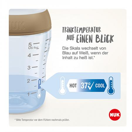 NUK Disney Mickey Mouse Perfect Match Babyflasche 260ml mit Trinksauger Gr. M 3+ M, rot