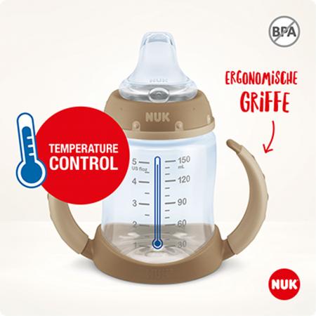 NUK First Choice Trinklernflasche Night 150ml mit Trinktülle （grün）