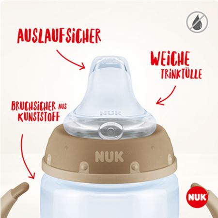 NUK First Choice Trinklernflasche Night 150ml mit Trinktülle （grün）