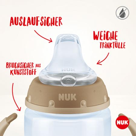 NUK First Choice Trinklernflasche Night 150ml mit Trinktülle （grün）
