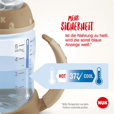 NUK First Choice Trinklernflasche Night 150ml mit Trinktülle （grün）