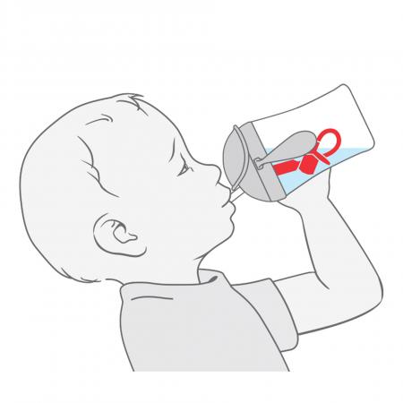 NUK Motion Cup 230ml mit weichem Strohhalm （gelb）