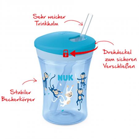 NUK Trinklernset 230ml （rosa）