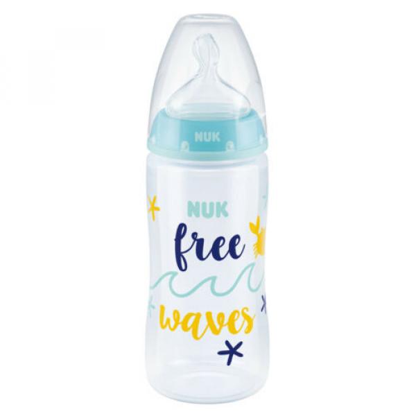 NUK First Choice Plus Babyflasche Beach Edition 300ml mit Trinksauger 6-18m