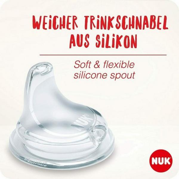 NUK Learner Cup Trinklernbecher, hochwertiger Edelstahl, 6-18 Monate blau