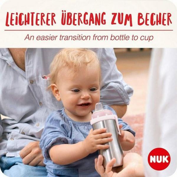 NUK Learner Cup Trinklernbecher Activ Cup SET Edelstahl 125ml+215ml rosa