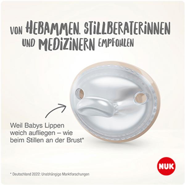 NUK MommyFeel Silikon-Schnuller （grün/weiß）