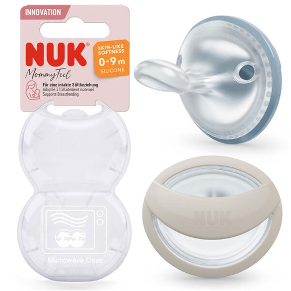 NUK MommyFeel Silikon-Schnuller （blau/grau）
