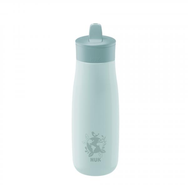 NUK Mini-Me Flip Trinkflasche aus Edelstahl 500ml mit 2in1 Trinkaufsatz lila(blau)