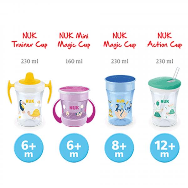 NUK Action Cup 230ml mit Trinkhalm （lila）