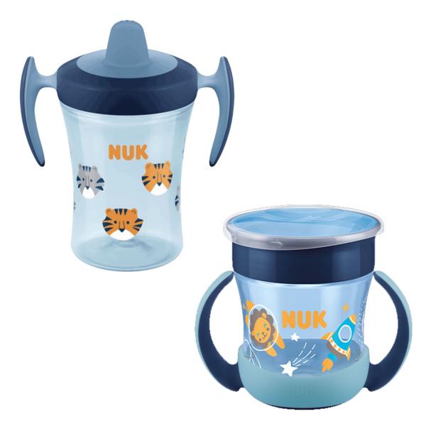 Babyflasche NUK Mini Magic cup night mit trainer cup Trinkflasche Vorteil Set