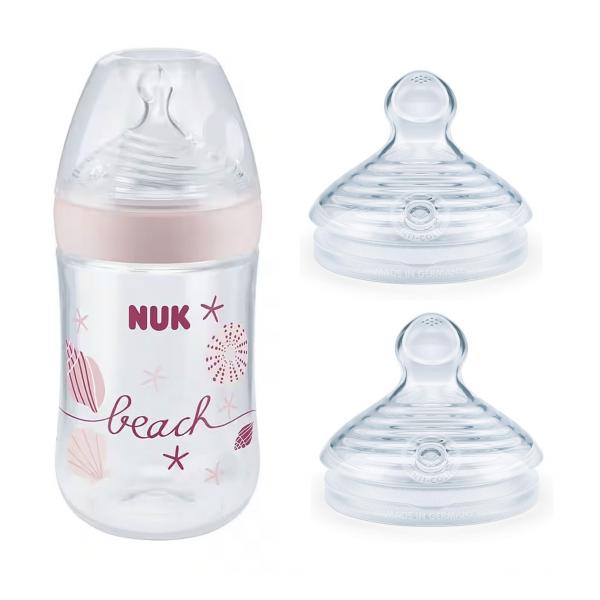 Babyflasche NUK Nature Sense Babyflasche 260ml+Sauger 6-18 Vorteil Set