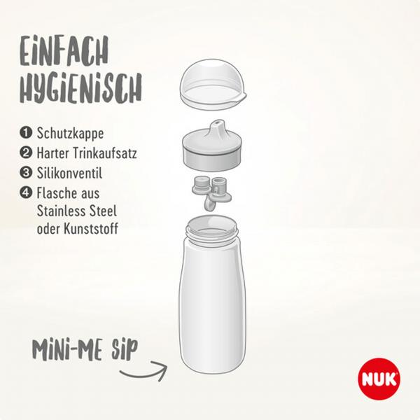 NUK Mini-Me Sip Trinkflasche 300ml mit Trinkaufsatz(mint)