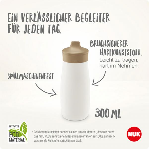 NUK Mini-Me Sip Trinkflasche aus Edelstahl 300ml mit Trinkaufsatz(flieder)