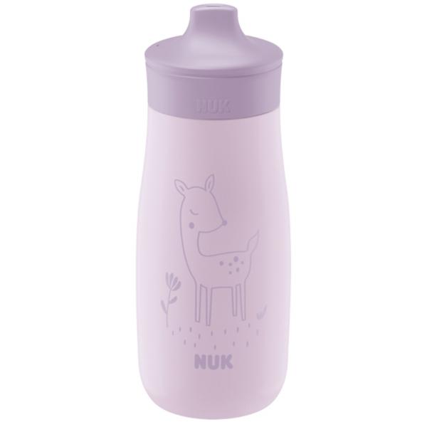 NUK Mini-Me Sip Trinkflasche aus Edelstahl 300ml mit Trinkaufsatz(flieder)