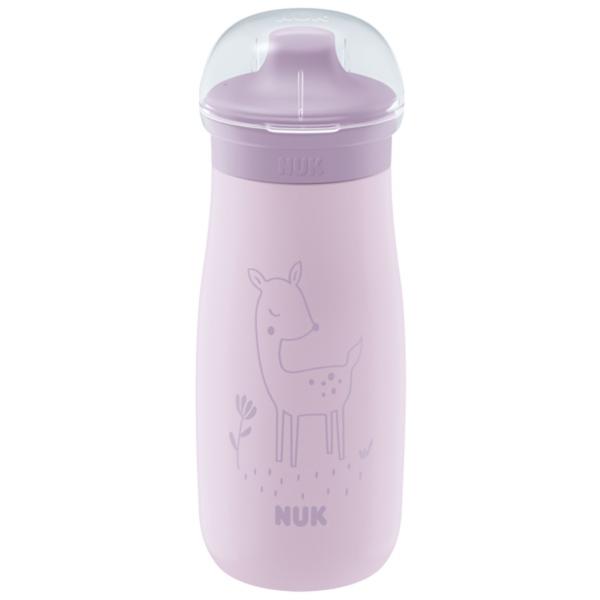 NUK Mini-Me Sip Trinkflasche aus Edelstahl 300ml mit Trinkaufsatz(flieder)
