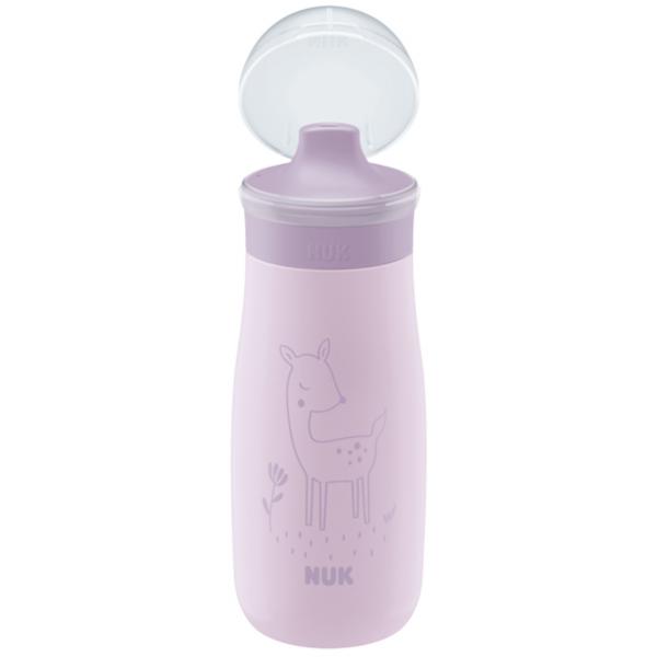 NUK Mini-Me Sip Trinkflasche aus Edelstahl 300ml mit Trinkaufsatz(flieder)