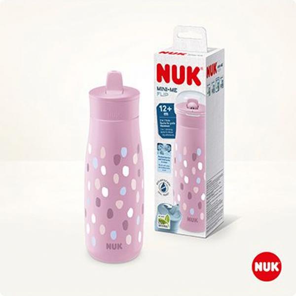 NUK Mini-Me Flip Trinkflasche 450ml mit 2in1 Trinkaufsatz(violett)