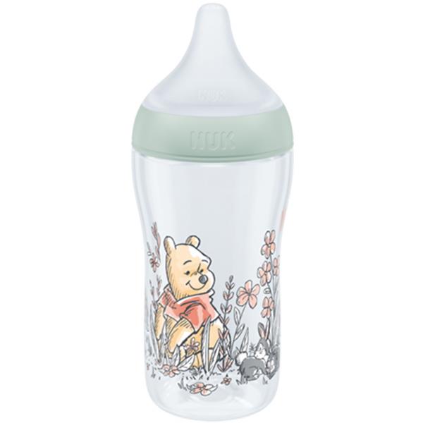 NUK Disney Winnie Puuh Perfect Match Babyflasche 260ml mit Trinksauger Gr. M 3+ M, grün