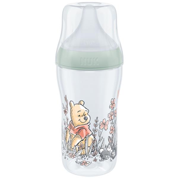 NUK Disney Winnie Puuh Perfect Match Babyflasche 260ml mit Trinksauger Gr. M 3+ M, grün