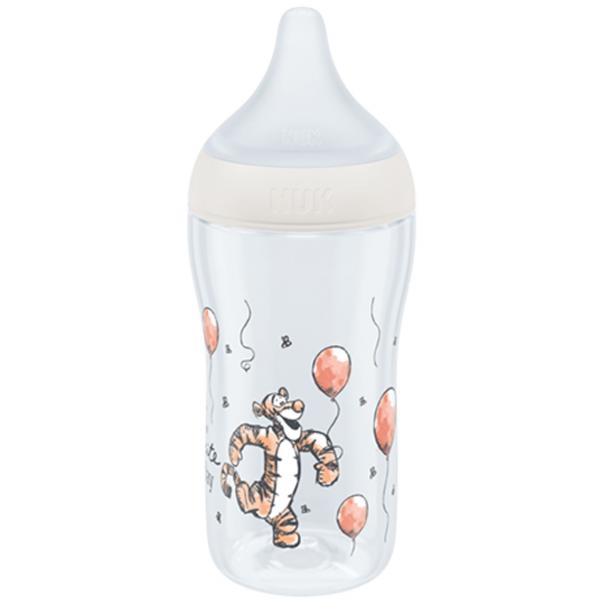 NUK Disney Winnie Puuh Perfect Match Babyflasche 260ml mit Trinksauger Gr. M 3+ M, weiß