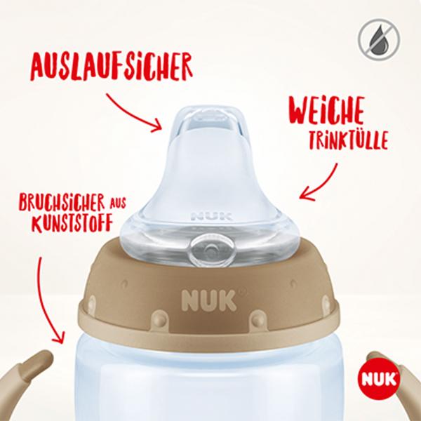 NUK First Choice Trinklernflasche Night 150ml mit Trinktülle （grün）