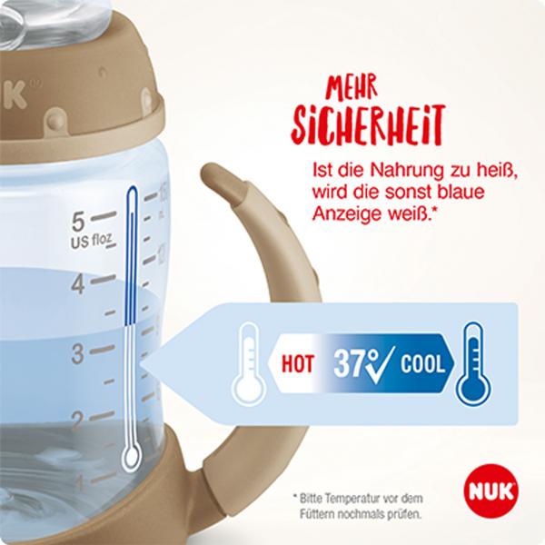 NUK First Choice Trinklernflasche Night 150ml mit Trinktülle （grün）
