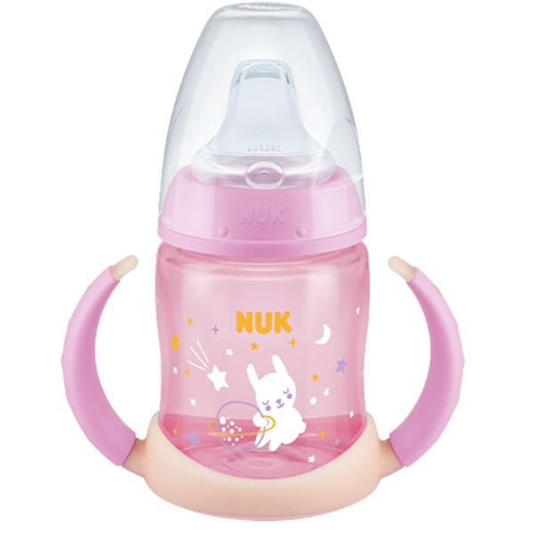 NUK First Choice Trinklernflasche Night 150ml mit Trinktülle （rosa）