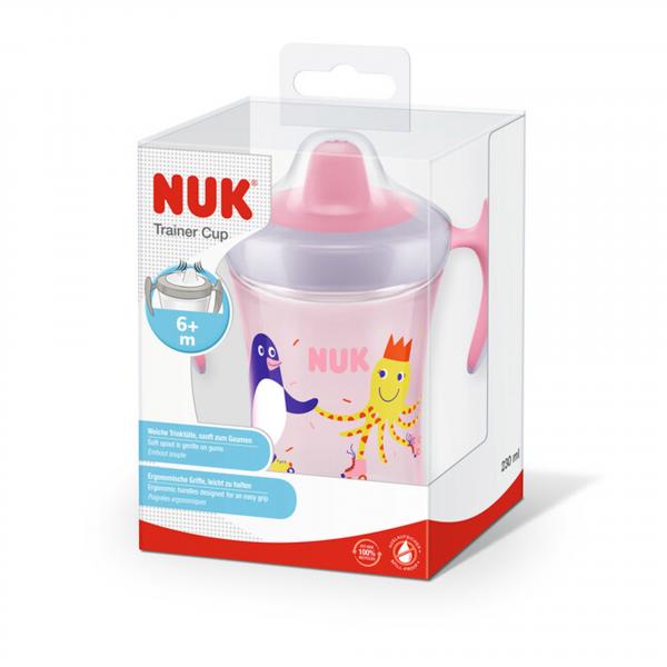 NUK Trainer Cup 230ml mit Trinktülle （rosa ）