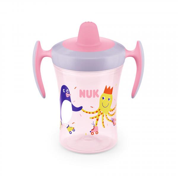 NUK Trainer Cup 230ml mit Trinktülle （rosa ）