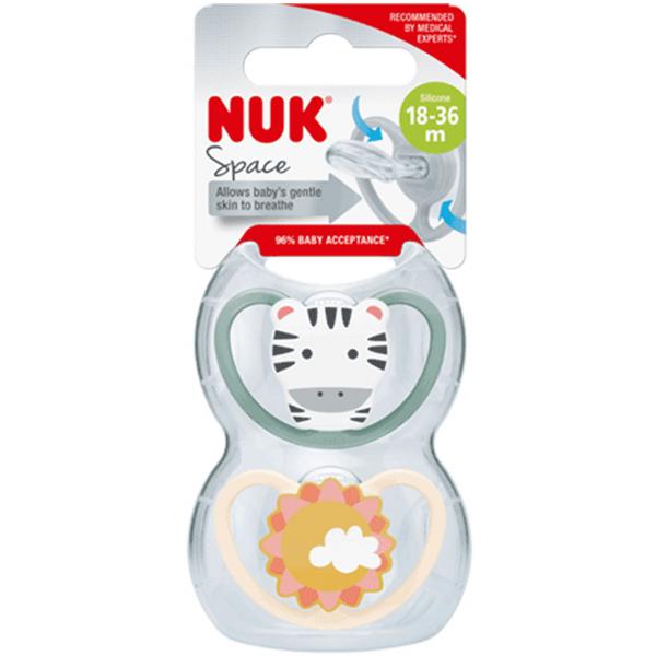 NUK Space Schnuller Gr. 3,（Zebra/Sonne）