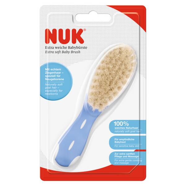 NUK Extra weiche Babybürste, farbig sortiert