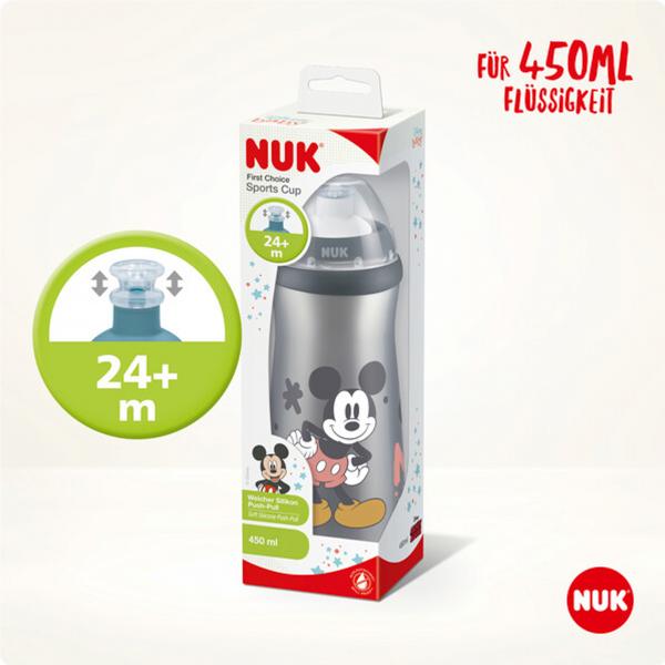 NUK Disney Mickey Mouse Sports Cup 450ml （grau）