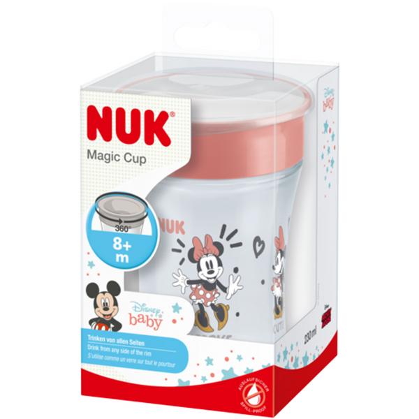 NUK Disney Mickey Mouse Magic Cup 230ml mit Deckel （rot）