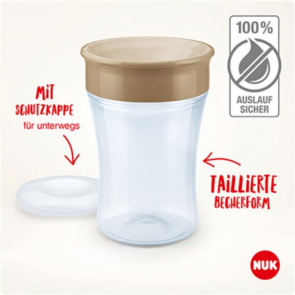 NUK Disney Mickey Mouse Magic Cup 230ml mit Deckel （grau）
