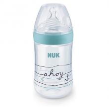 NUK Nature Sense Babyflasche Silikon-Trinksauger, Größe M, 260ml blau