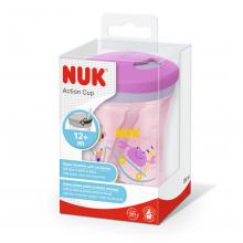 NUK Action Cup 230ml mit Trinkhalm （lila）