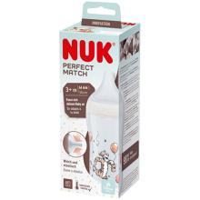 NUK Disney Winnie Puuh Perfect Match Babyflasche 260ml mit Trinksauger Gr. M 3+ M, weiß